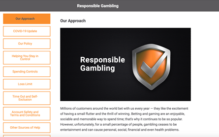 Gamebookers Responsible gaming