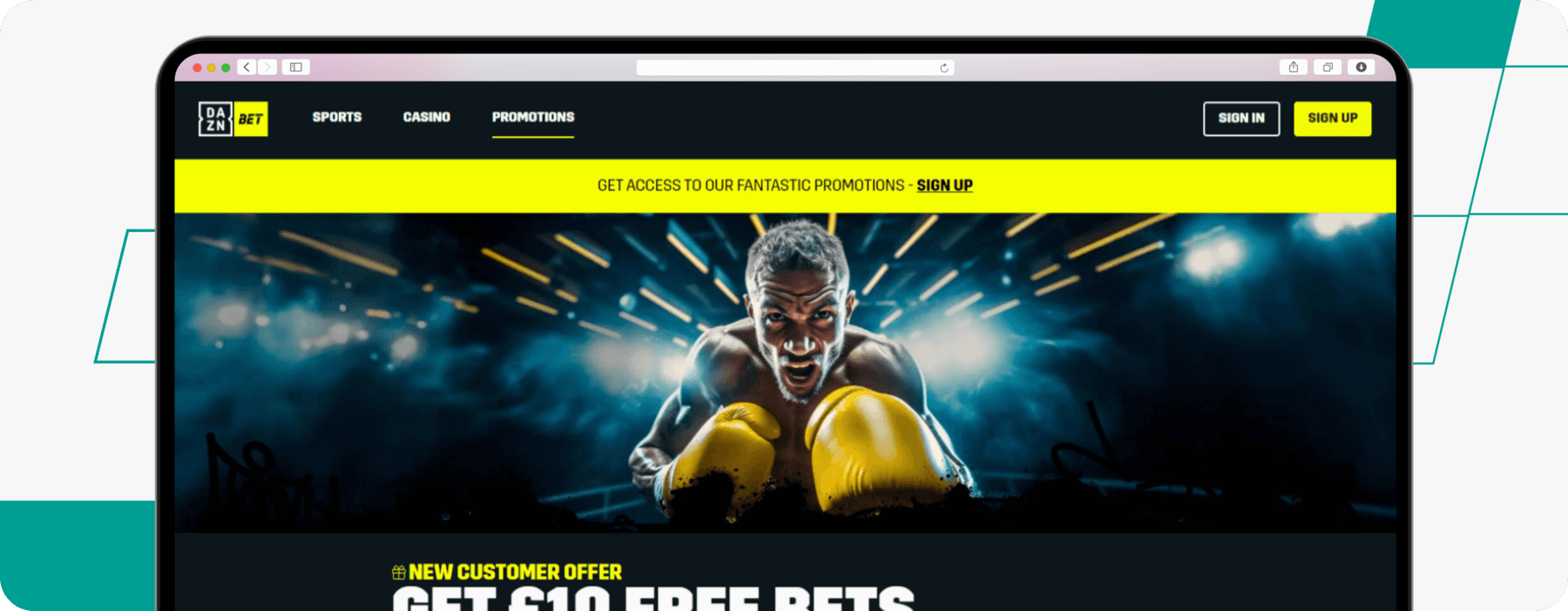 desktop Screenshot of DAZN Bet Welcome Offer