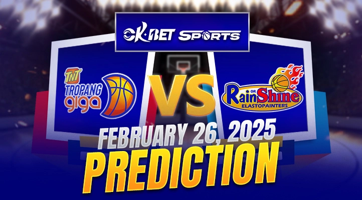 a logo of 2 pba team between tnt vs rain or shine