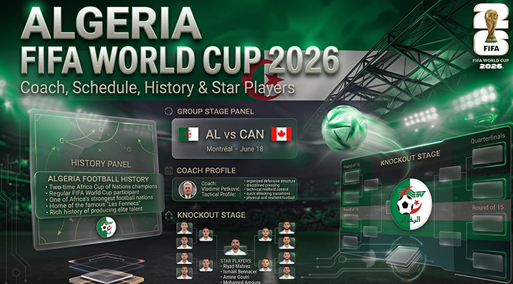 Algeria FIFA World Cup 2026 Coach, Schedule, History & Star Players_
